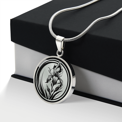 Personalized Iris Necklace