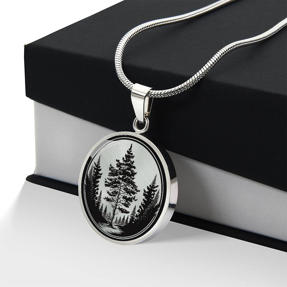Personalized Spruce Tree Necklace