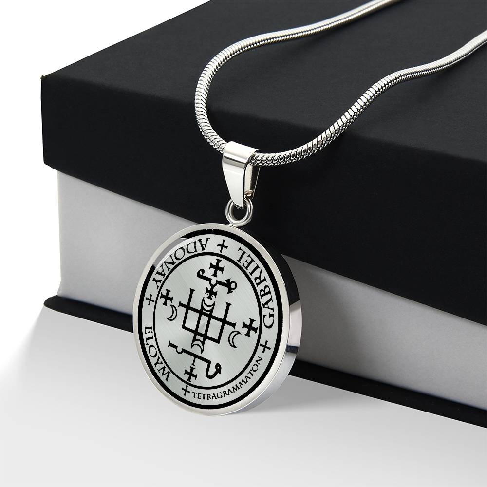 Personalized Archangel Gabriel Sigil Necklace