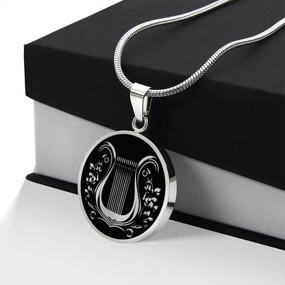 Personalized Lyre Necklace