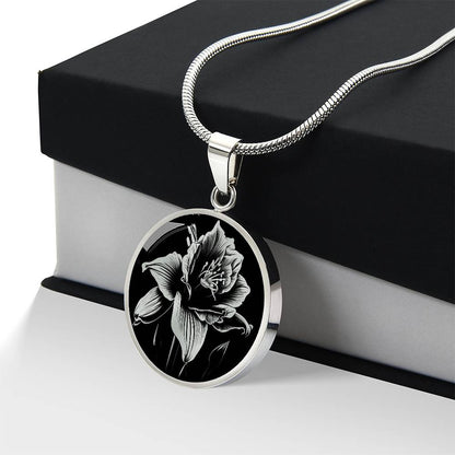 Personalized Amaryllis Necklace