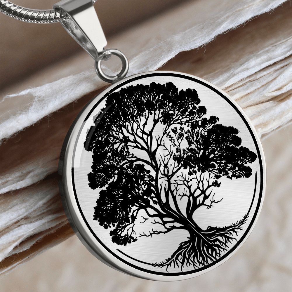 Personalized Oak Tree Necklace