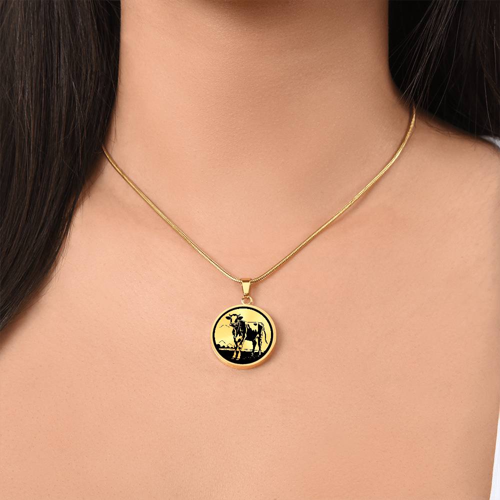 Personalized Cow Necklace