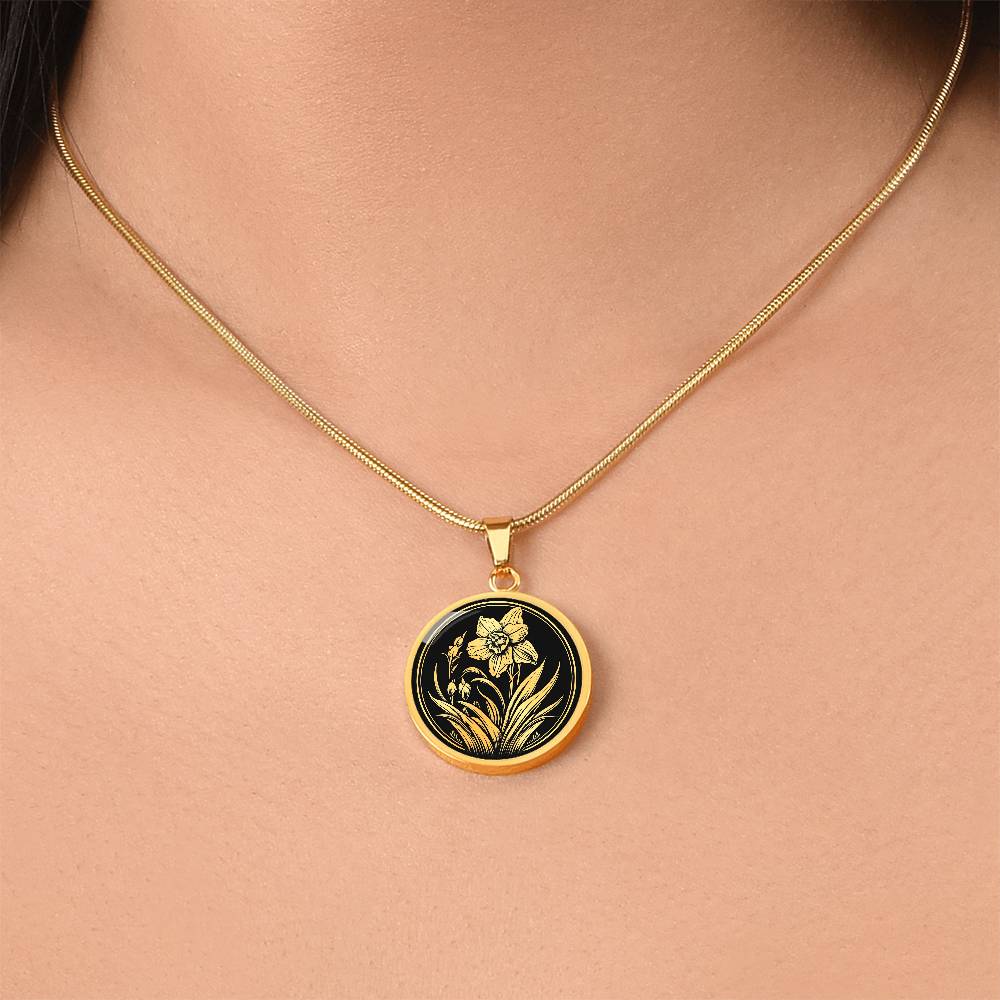 Personalized Narcissus Necklace