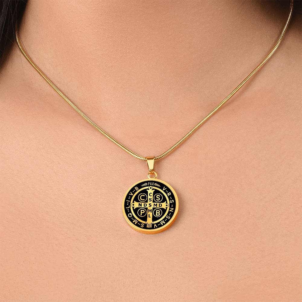 Personalized Saint Benedict Medal Necklace
