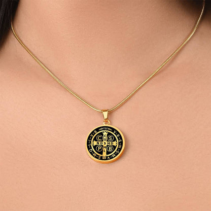 Personalized Saint Benedict Medal Necklace
