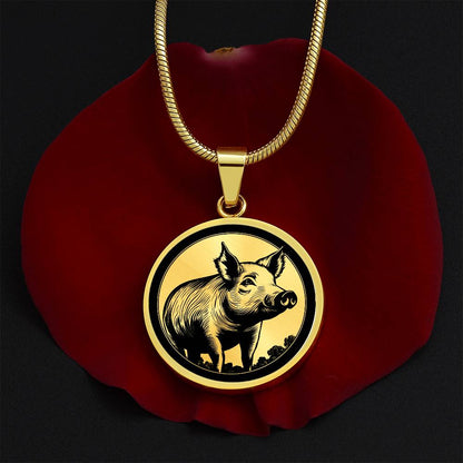 Personalized Pig Necklace