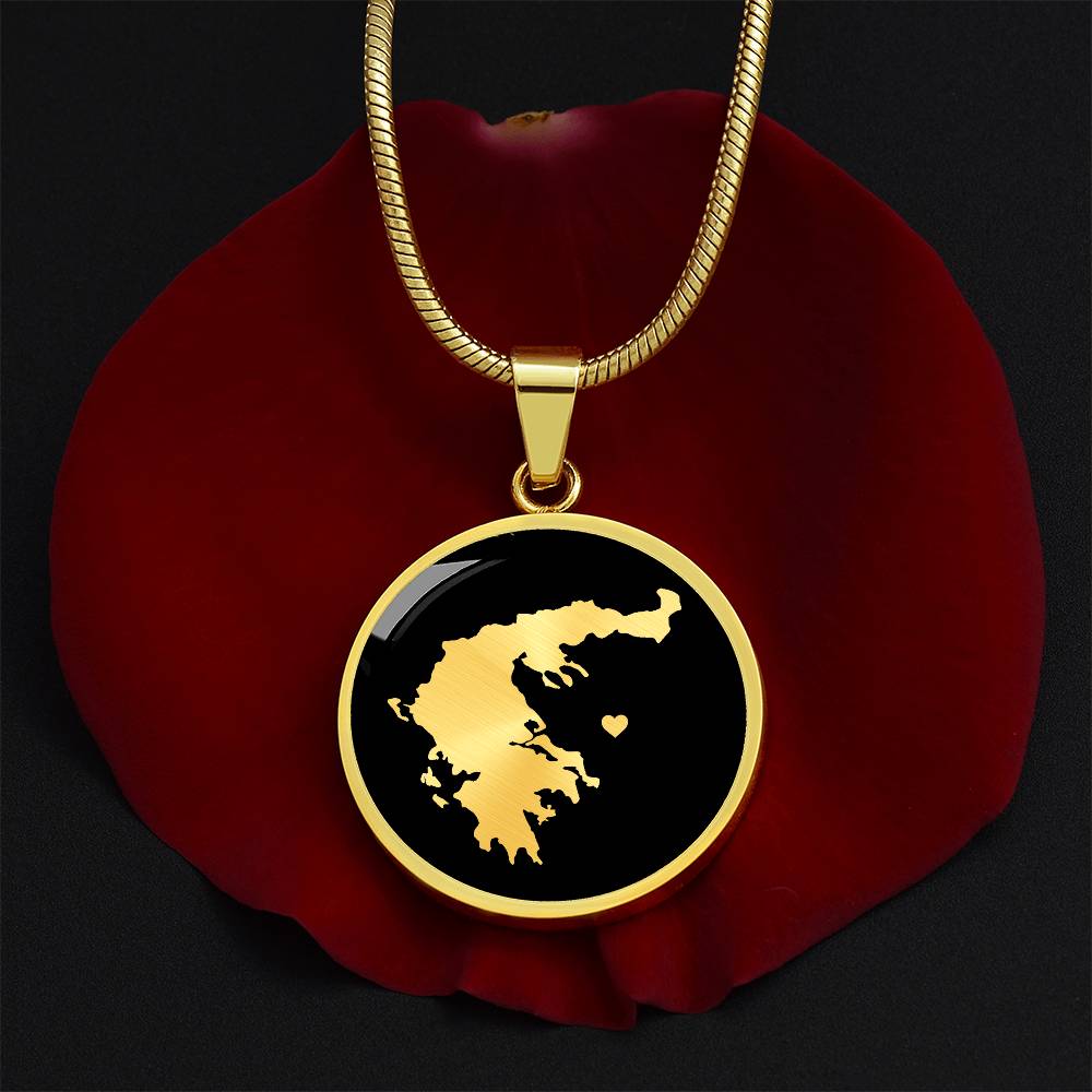 Greece Necklace - Greece Gift
