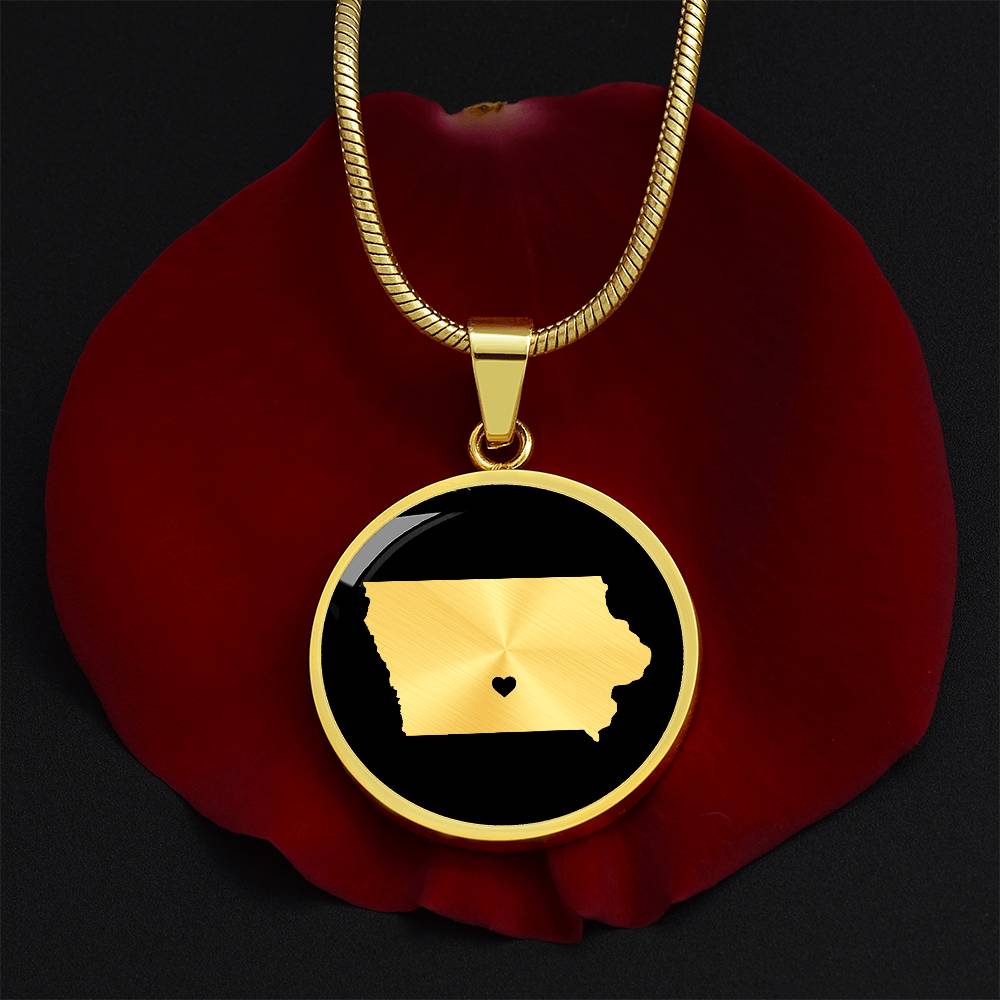 Iowa Necklace - Iowa Gift