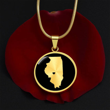 Illinois Necklace - Illinois Gift