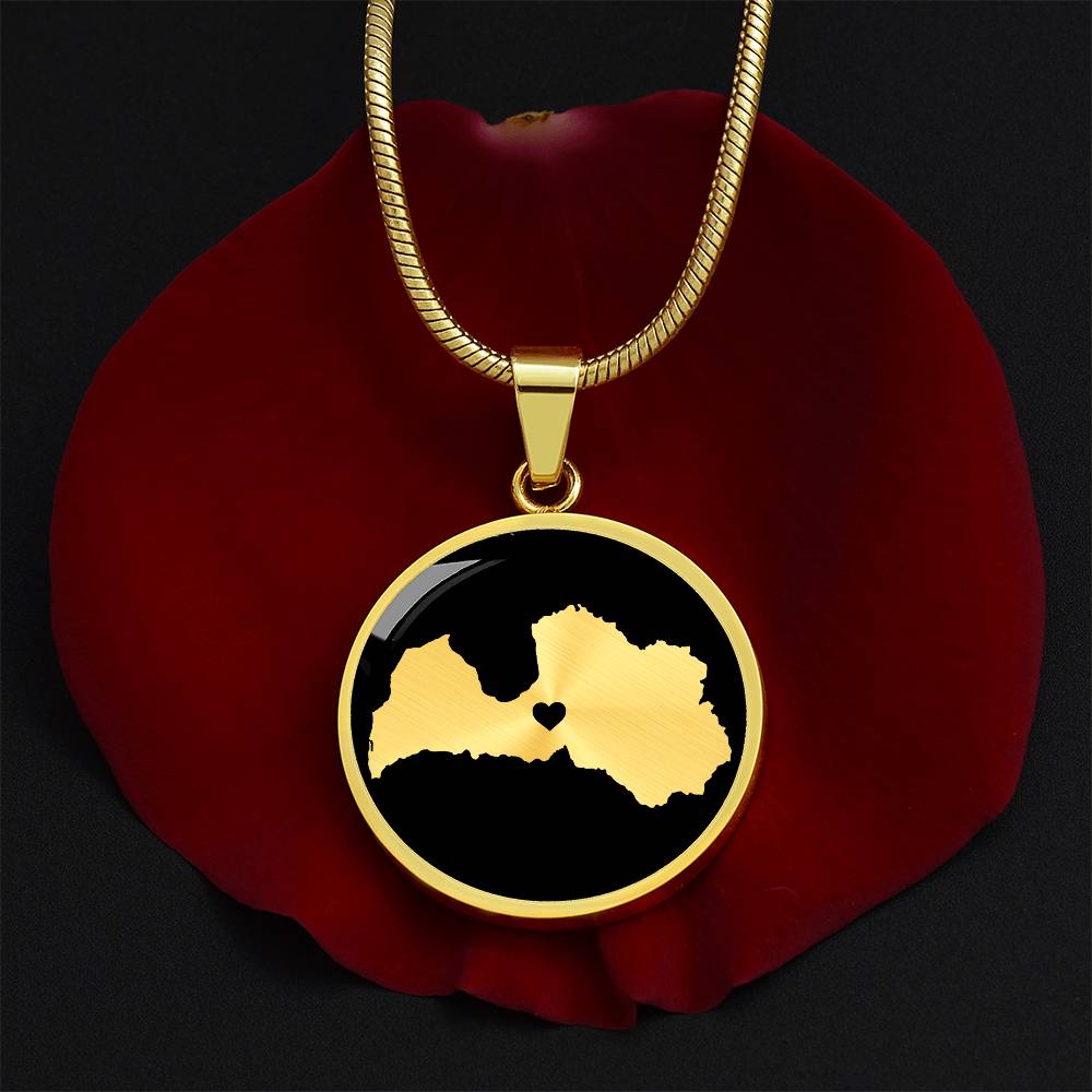 Latvia Necklace - Latvia Gift