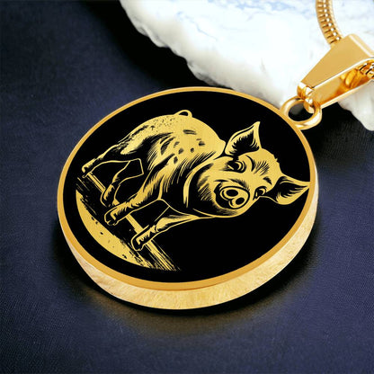 Personalized Piglet Necklace