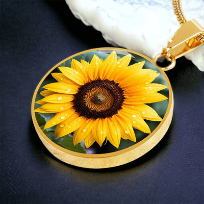 Personalized Sunflower Necklace