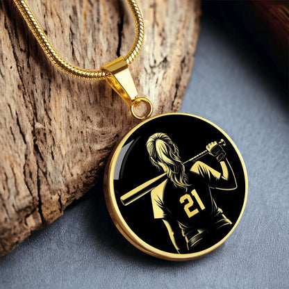Personalized Softball Necklace