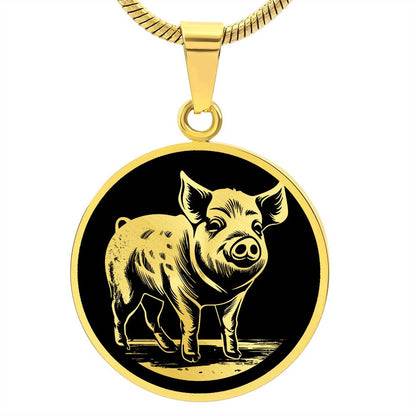 Personalized Piglet Necklace