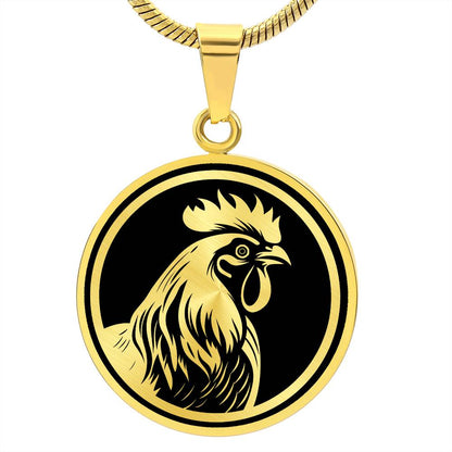 Personalized Rooster Necklace