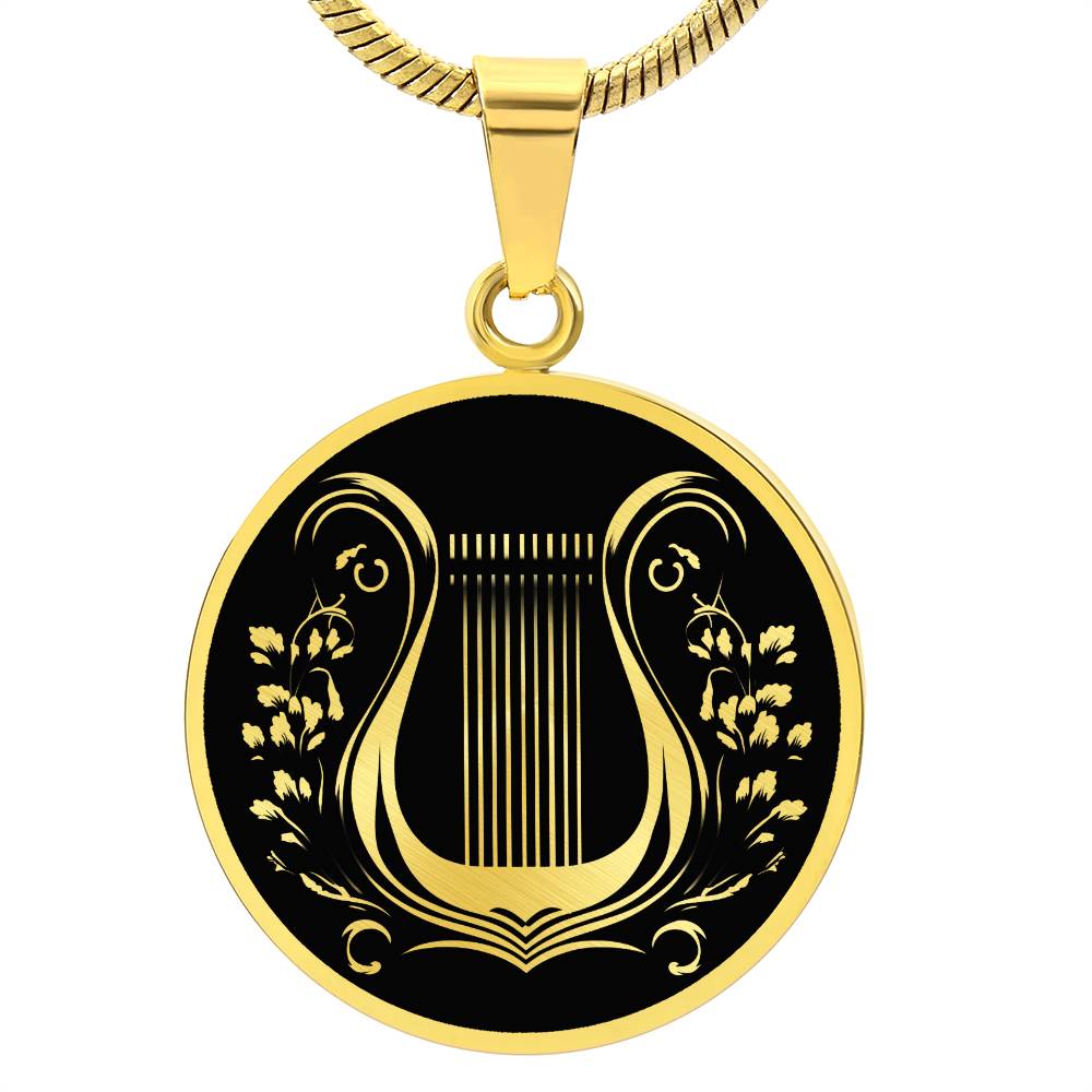 Personalized Lyre Necklace