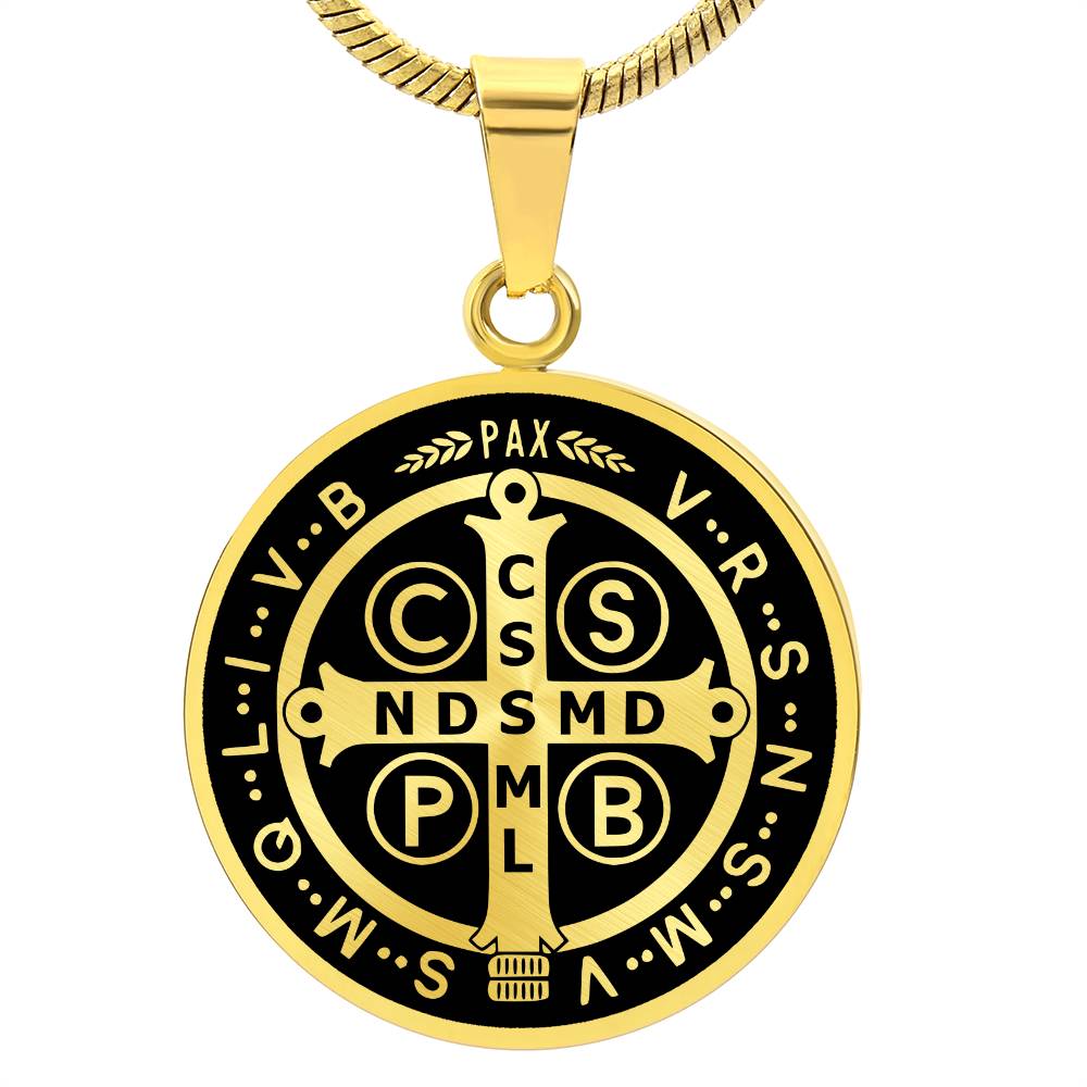 Personalized Saint Benedict Medal Necklace