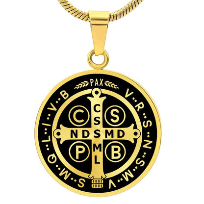 Personalized Saint Benedict Medal Necklace