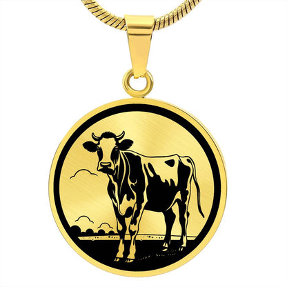 Personalized Cow Necklace