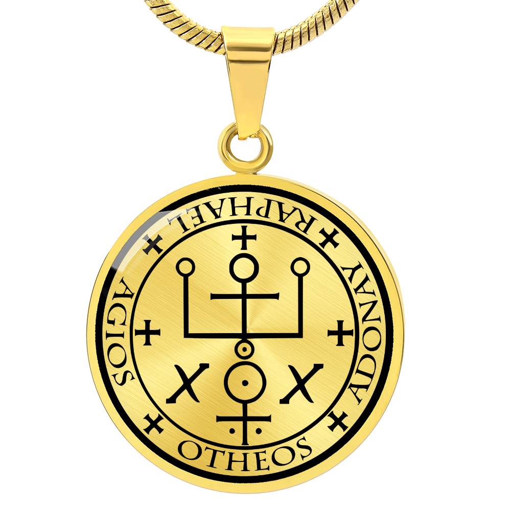 Personalized Archangel Raphael Sigil Necklace