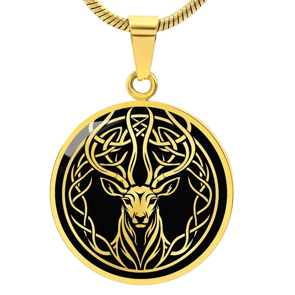 Personalized Celtic Deer Necklace