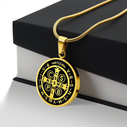 Personalized Saint Benedict Medal Necklace