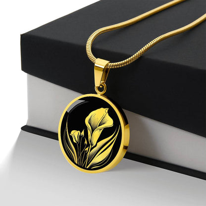 Personalized Calla Lily Necklace