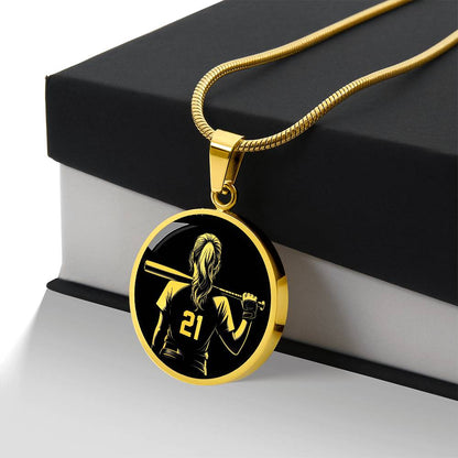 Personalized Softball Necklace
