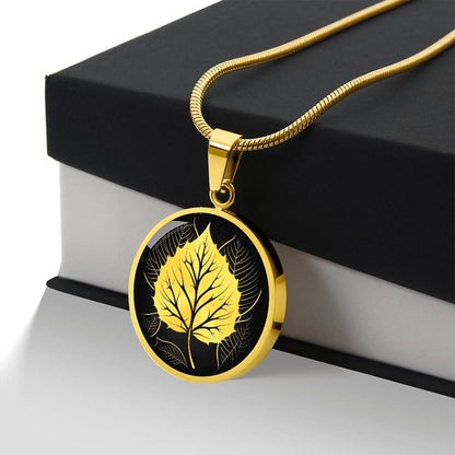 Personalized Aspen Leaf Necklace