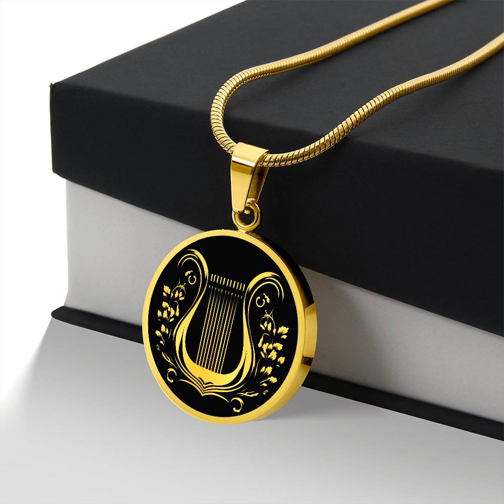 Personalized Lyre Necklace