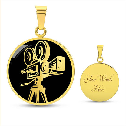 Personalized Vintage Movie Camera Necklace