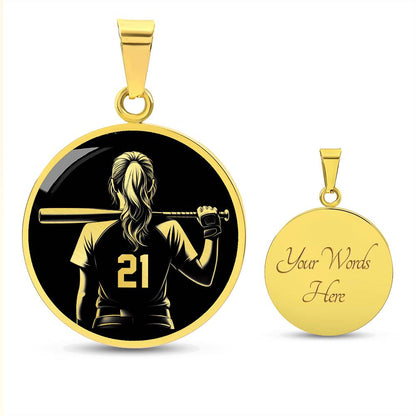 Personalized Softball Necklace