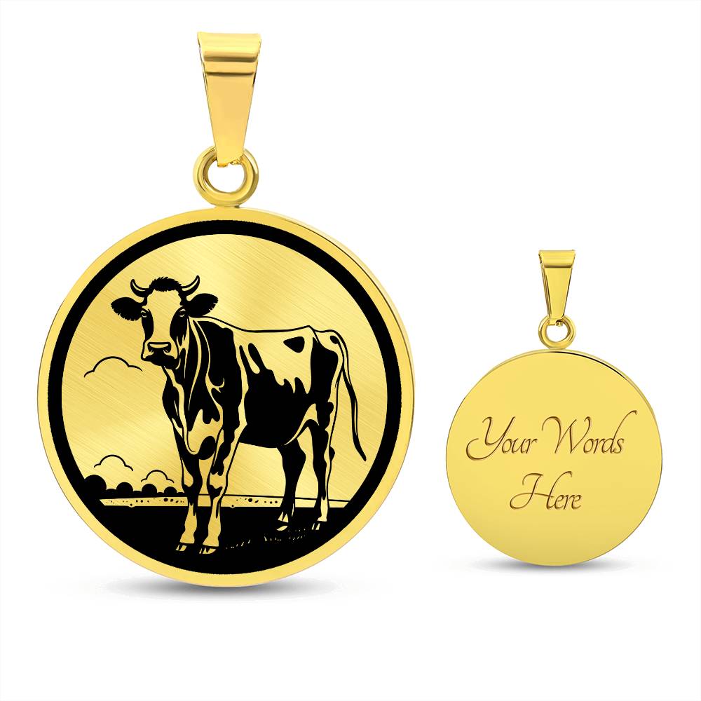 Personalized Cow Necklace