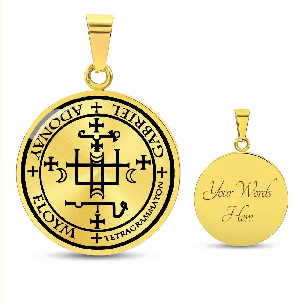 Personalized Archangel Gabriel Sigil Necklace