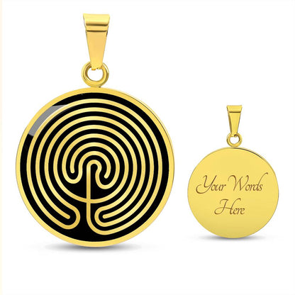 Personalized Mogor Labyrinth Necklace