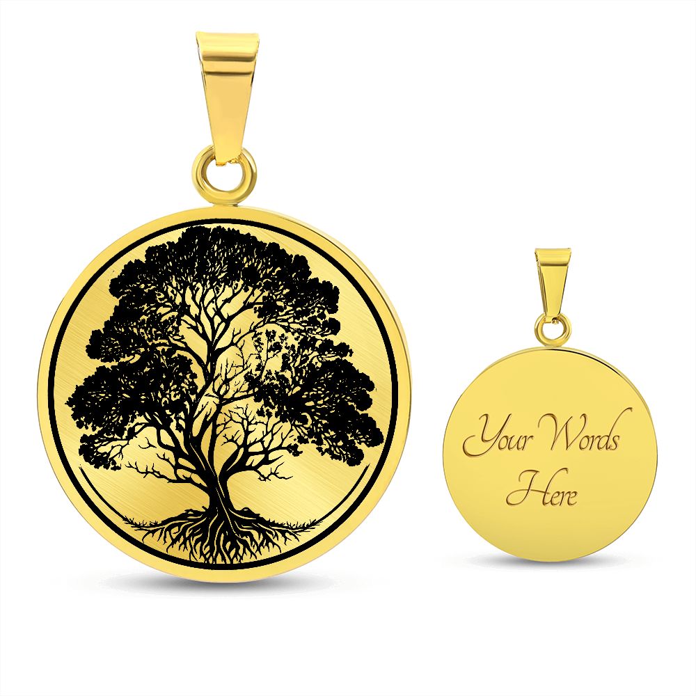 Personalized Oak Tree Necklace