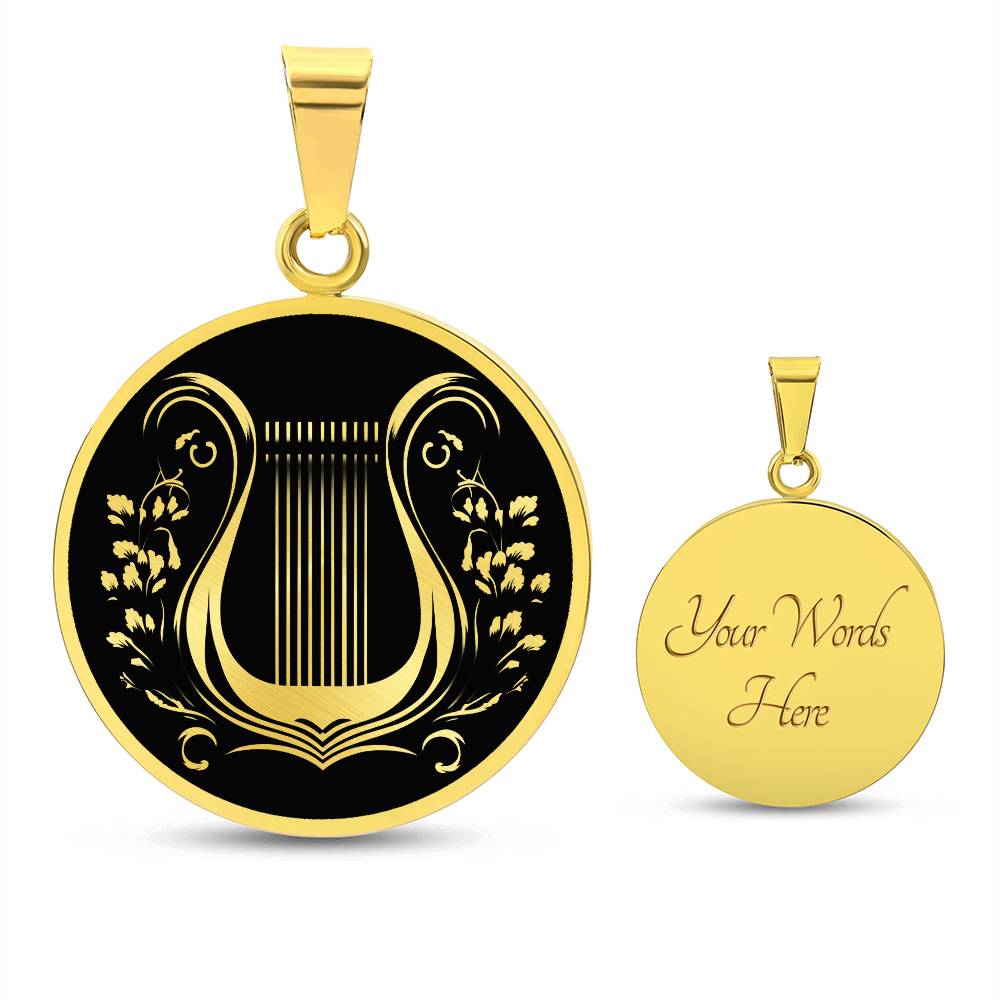 Personalized Lyre Necklace