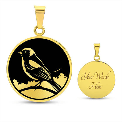 Personalized Goldfinch Necklace