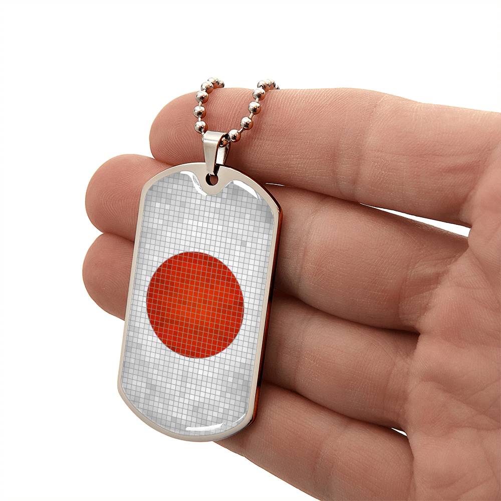 Personalized Japan Flag Necklace