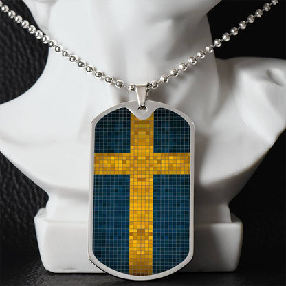 Personalized Flag of Sweden Necklace