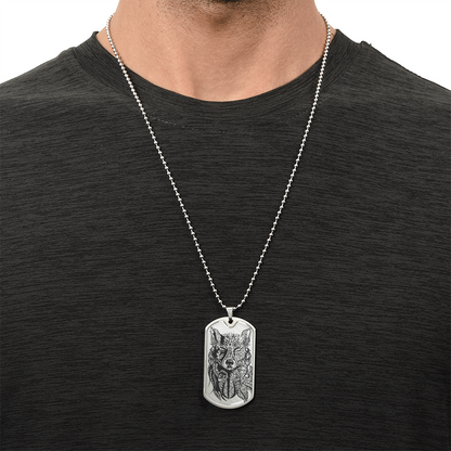 Grey Wolf Necklace - Wolf Pendant
