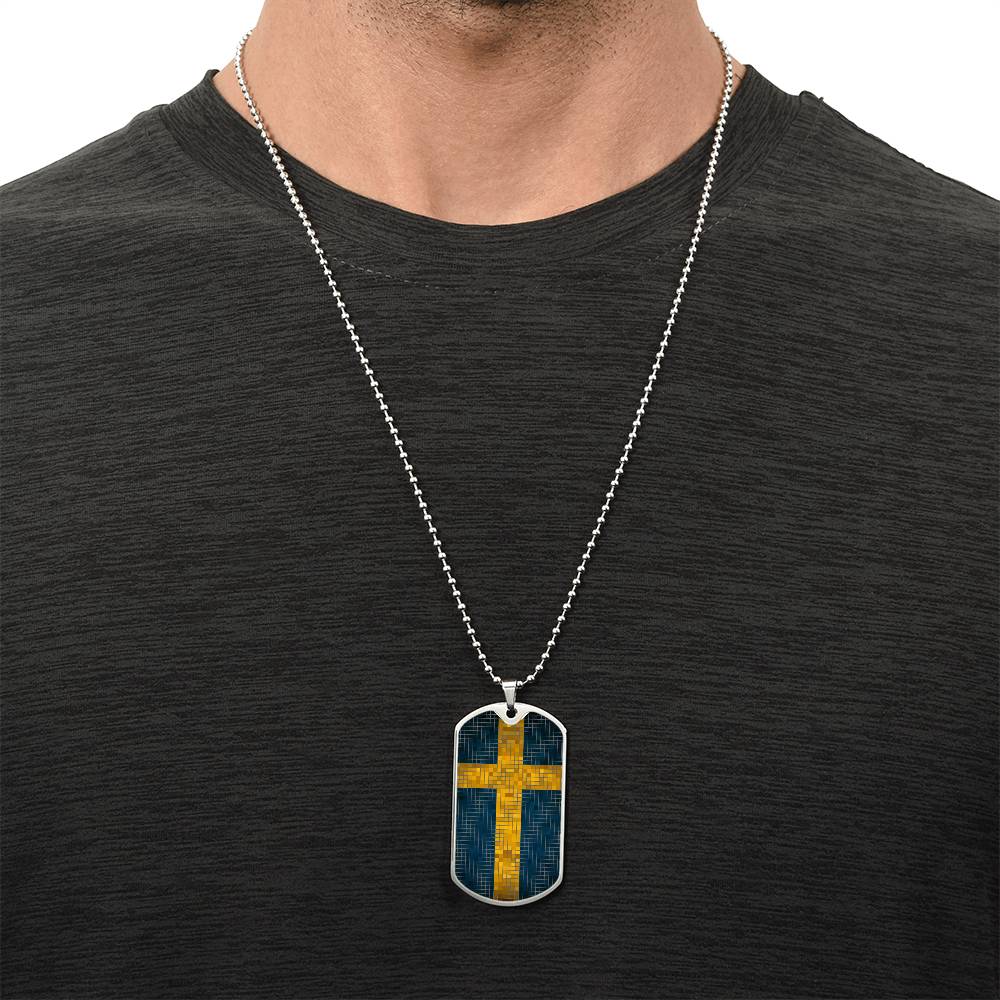 Personalized Flag of Sweden Necklace