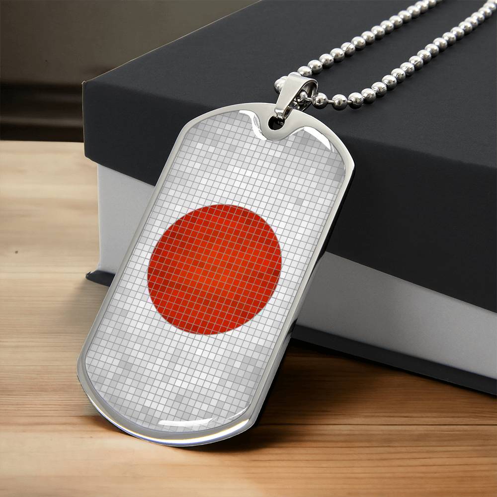 Personalized Japan Flag Necklace