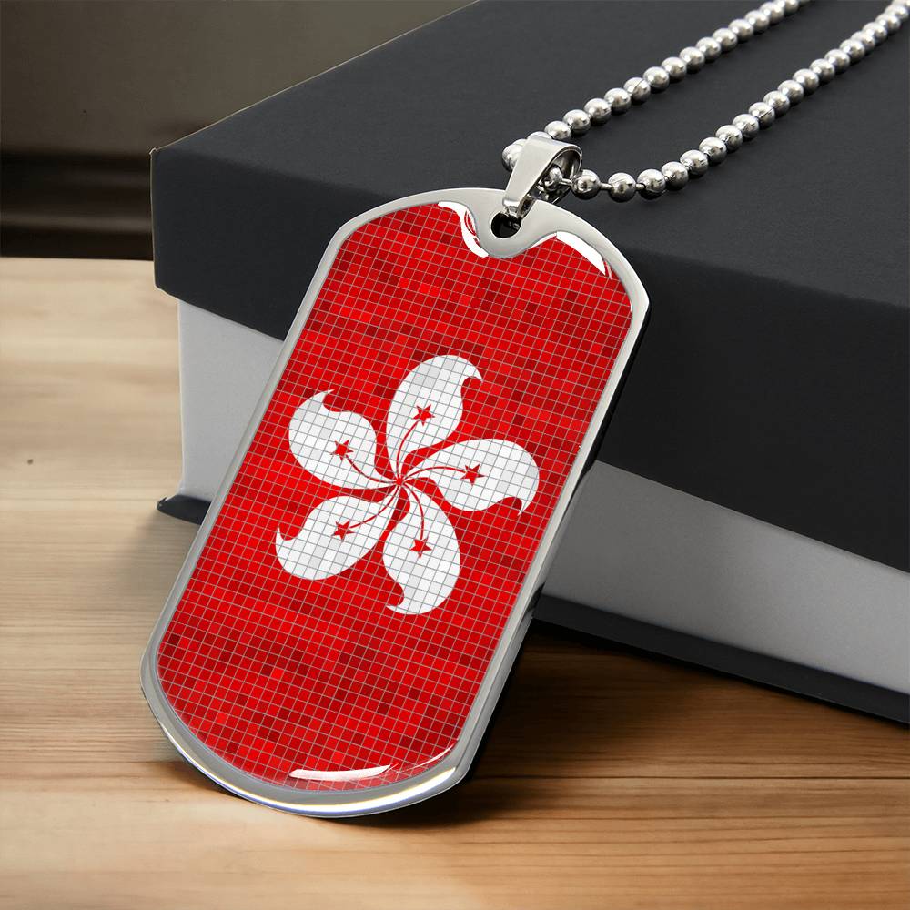 Personalized Hong Kong Flag Necklace