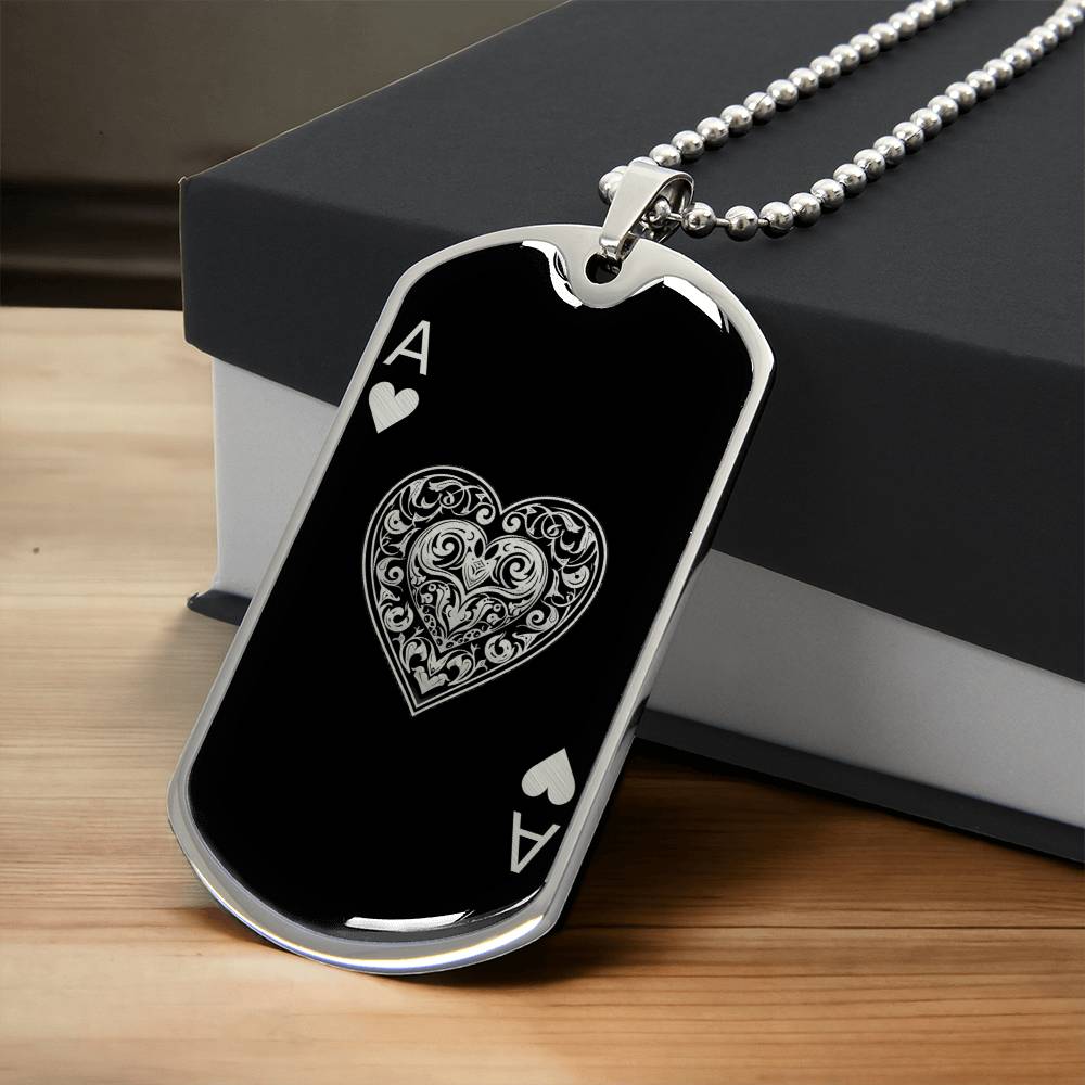 Personalized Ace of Hearts Necklace