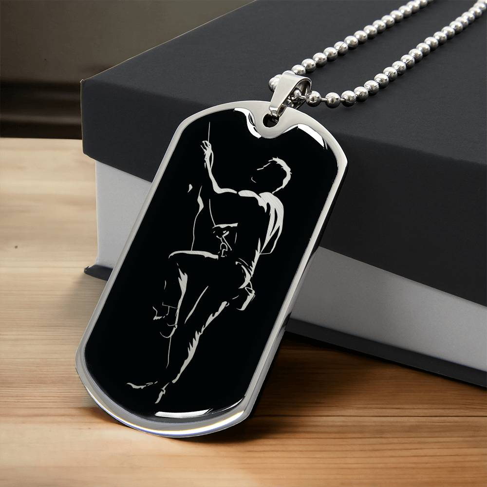 Personalized Rock Climbing Necklace