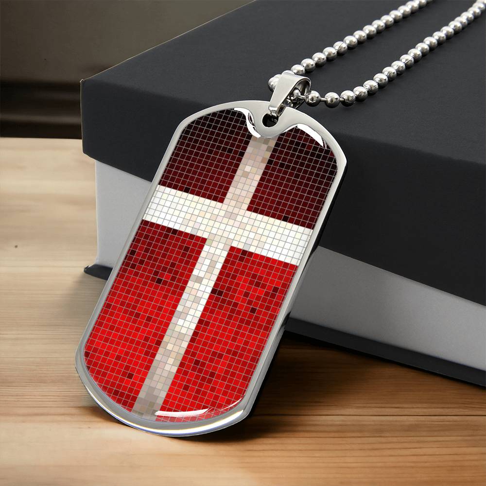 Personalized Flag of Denmark Necklace