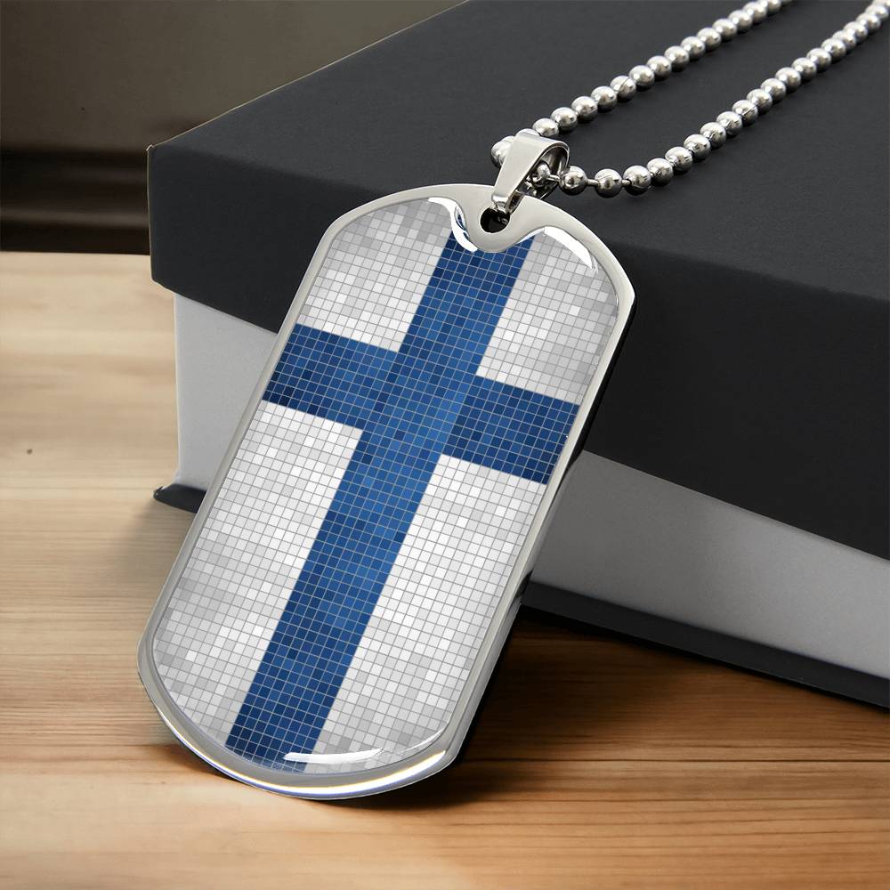Personalized Flag of Finland Necklace