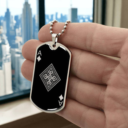 Personalized Ace of Diamonds Necklace